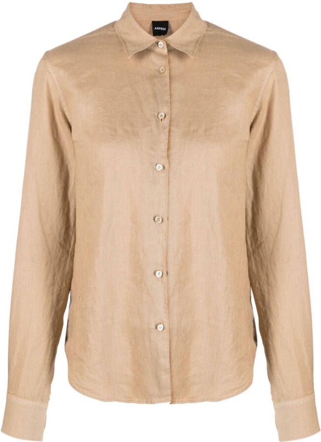 ASPESI Linnen overhemd Beige