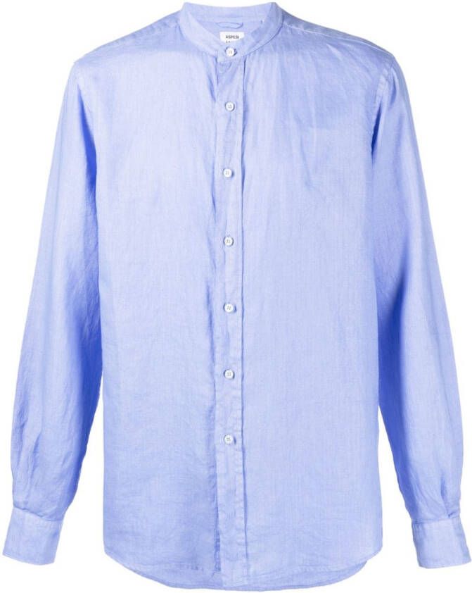 ASPESI Linnen overhemd Blauw