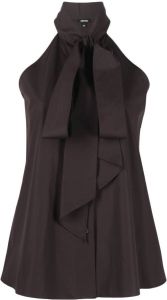 ASPESI Blouse met strik Bruin