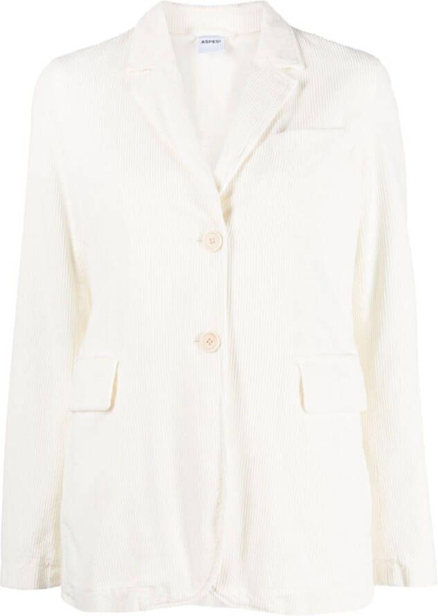 ASPESI Ribfluwelen blazer Wit