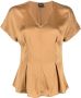 ASPESI Flared blouse Bruin - Thumbnail 1