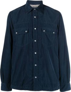 ASPESI Shirtjack met brede kraag Blauw