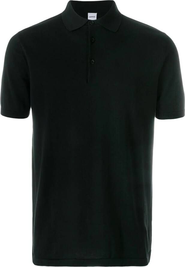 ASPESI slim-fit poloshirt Zwart