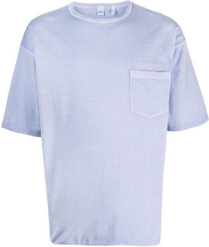 ASPESI T-shirt met borstzak Blauw