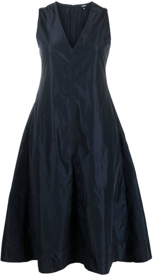 ASPESI Midi-jurk met V-hals Blauw