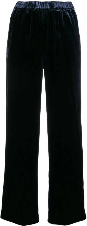 ASPESI velvet cropped trousers Blauw