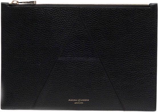 Aspinal Of London Leren portemonnee Zwart