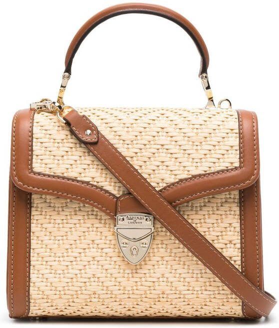 Aspinal Of London Mayfair midi-tas met handgreep Beige