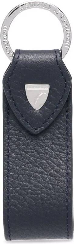 Aspinal Of London Ronde sleutelhanger Blauw