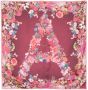 Aspinal Of London Sjaal met bloemenprint Rood - Thumbnail 1