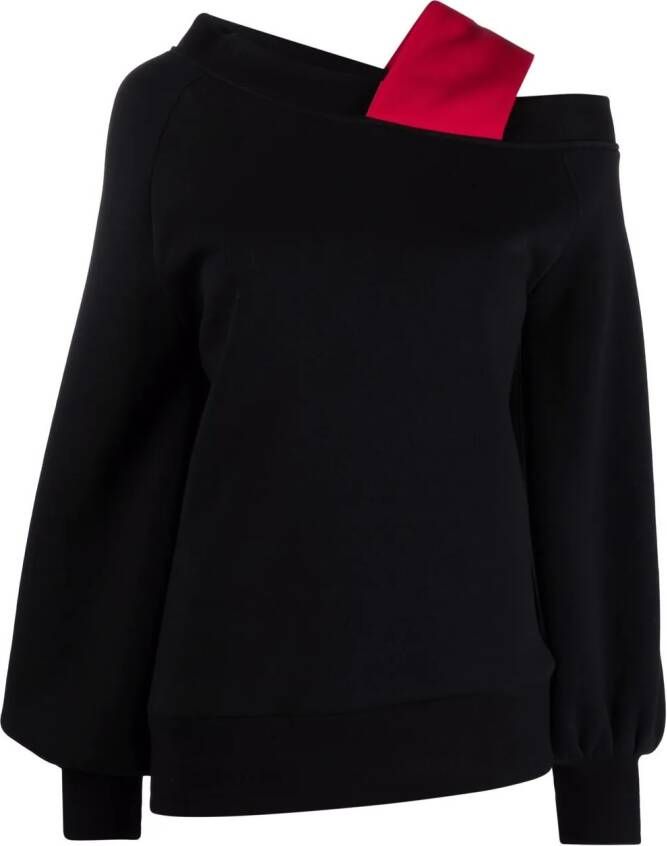 Atu Body Couture Asymmetrische blouse Zwart