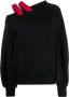 Atu Body Couture x Ioana Ciolacu asymmetrische sweater met bandje Zwart - Thumbnail 1