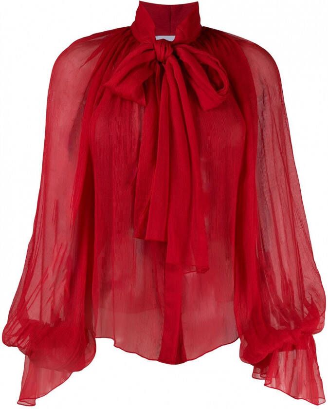 Atu Body Couture Blouse met ballonmouwen Rood