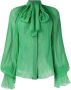 Atu Body Couture Blouse met strik Groen - Thumbnail 1