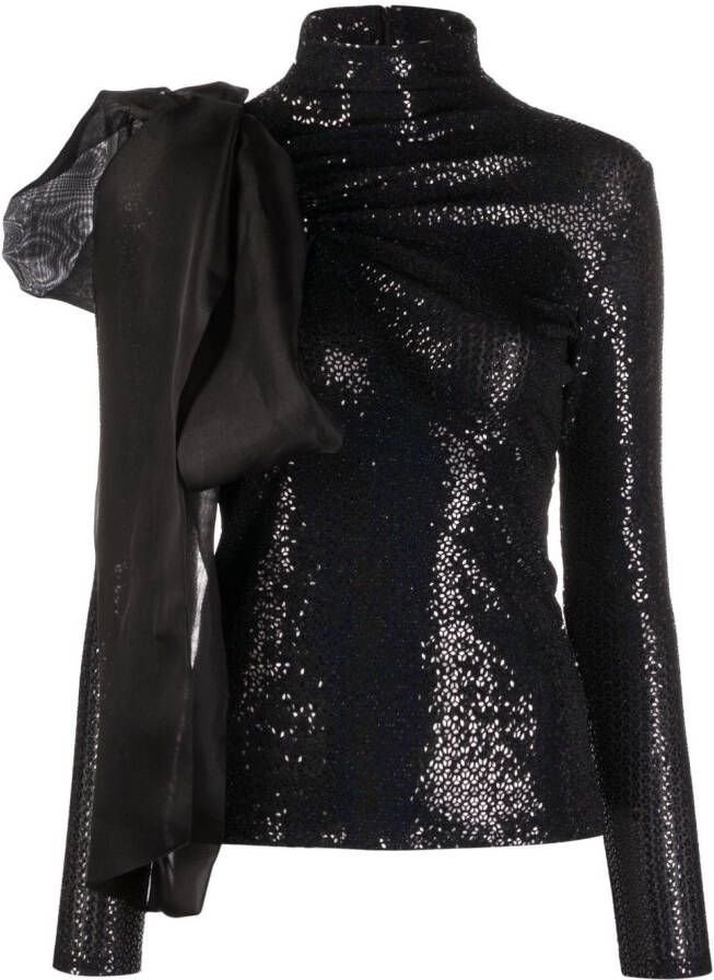 Atu Body Couture Blouse met strikdetail Zwart