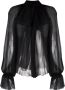 Atu Body Couture Blouse met strikdetail Zwart - Thumbnail 1