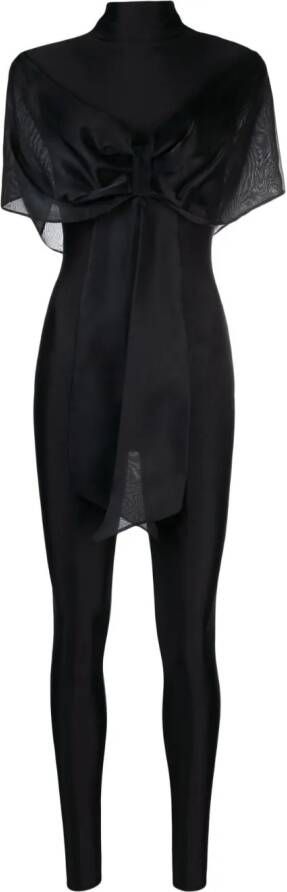 Atu Body Couture Catsuit met strikdetail Zwart