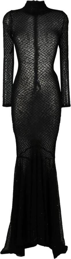 Atu Body Couture Doorzichtige maxi-jurk Zwart