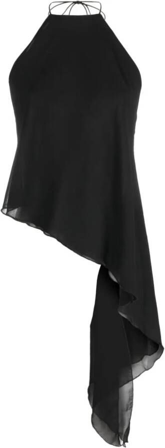 Atu Body Couture Gedrapeerde blouse Zwart