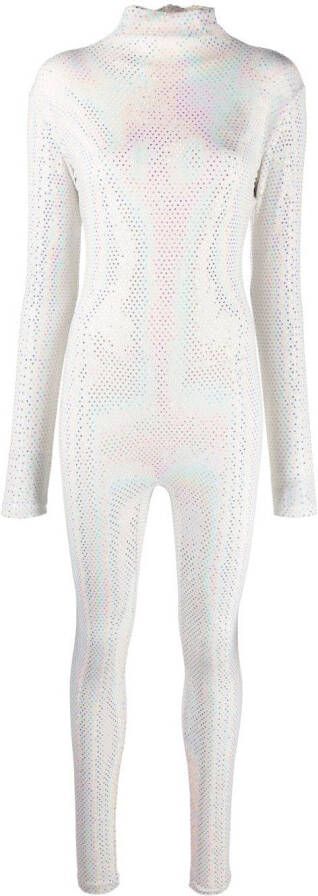 Atu Body Couture Jumpsuit met glitter Wit