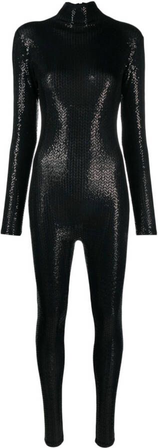 Atu Body Couture Jumpsuit met lange mouwen Zwart