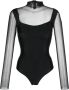 Atu Body Couture Semi-doorzichtige body Zwart - Thumbnail 1