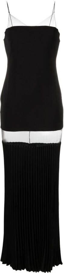 Atu Body Couture Maxi-jurk met doorzichtig vlak Zwart