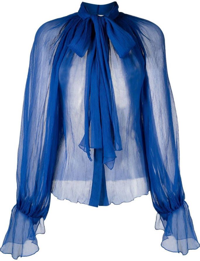 Atu Body Couture Blouse met strik Blauw
