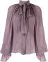 Atu Body Couture Blouse met strik Paars - Thumbnail 1