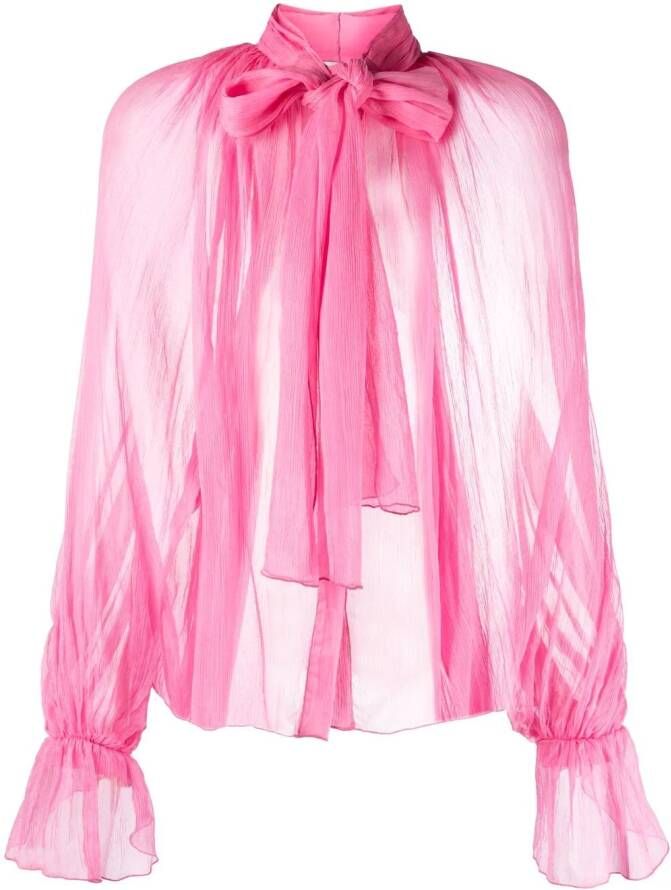 Atu Body Couture Semi-doorzichtige blouse Roze