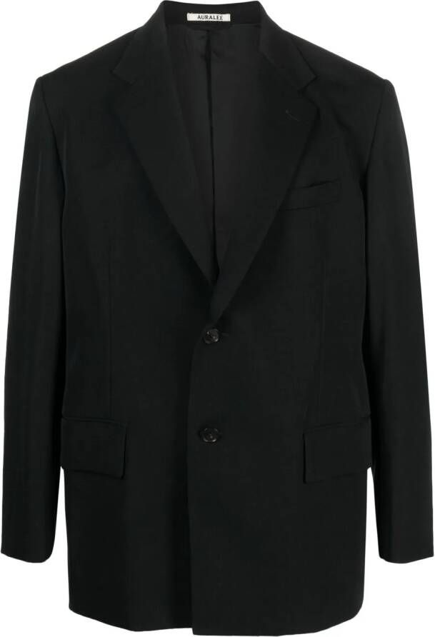 Auralee Blazer met enkele rij knopen Zwart