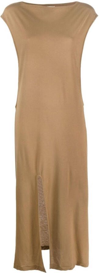 Auralee Jurk met split aan de voorkant Beige
