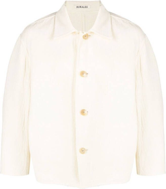 Auralee Klassiek shirtjack Beige