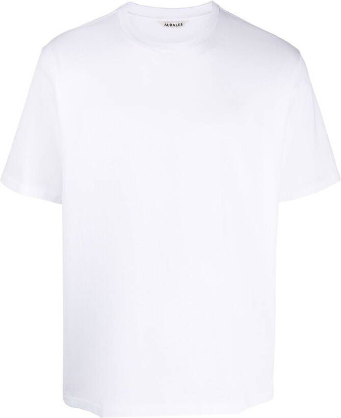 Auralee T-shirt met print Wit