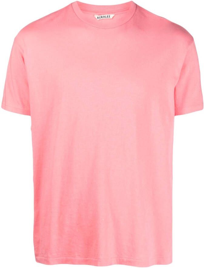 Auralee T-shirt met ronde hals Roze