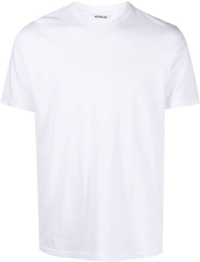 Auralee T-shirt met ronde hals Wit