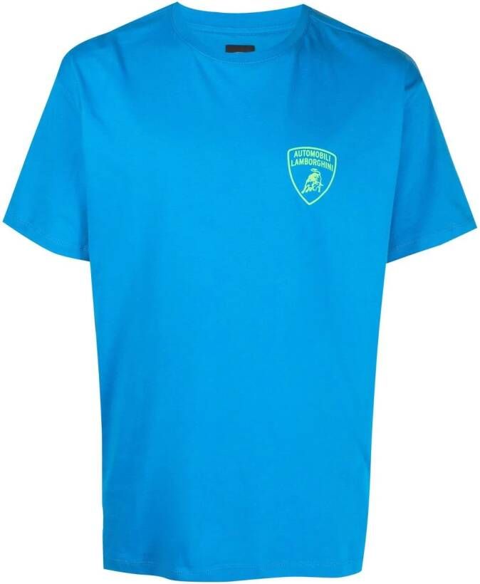 Automobili Lamborghini T-shirt met logoprint Blauw