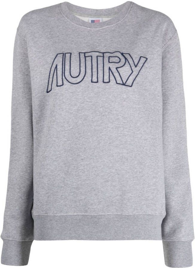 Autry Sweater met geborduurd logo Grijs