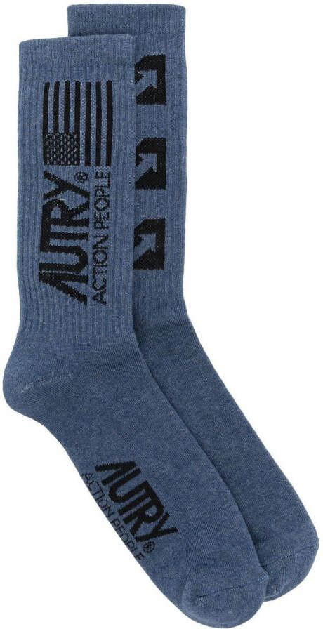 Autry Intarsia sokken Blauw