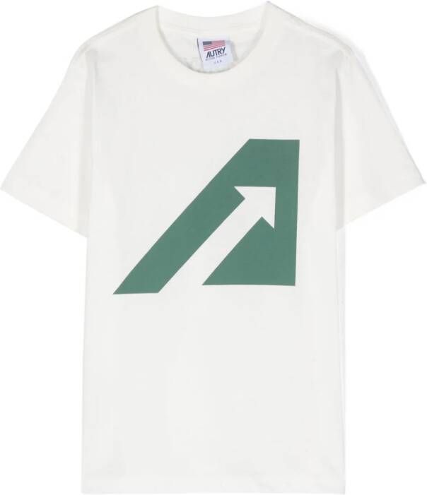 Autry Kids T-shirt met logoprint Wit