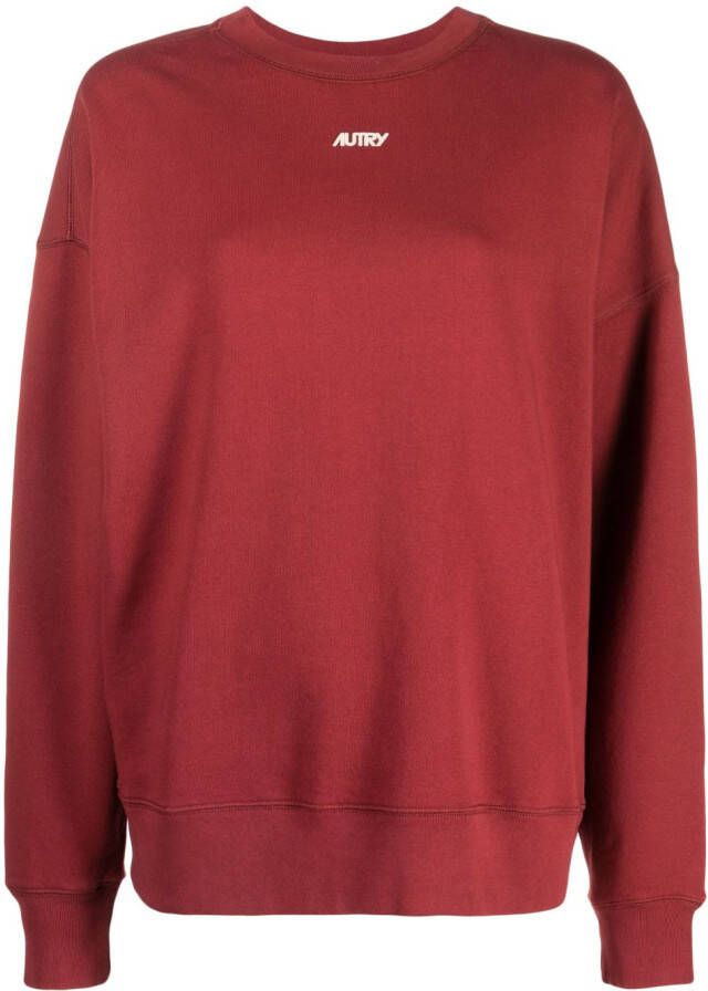 Autry Sweater met geborduurd logo Rood