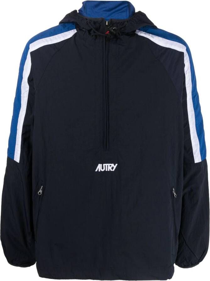 Autry Windjack met geborduurd logo Blauw