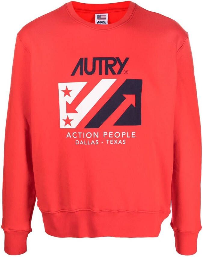 Autry Sweater met logoprint Rood