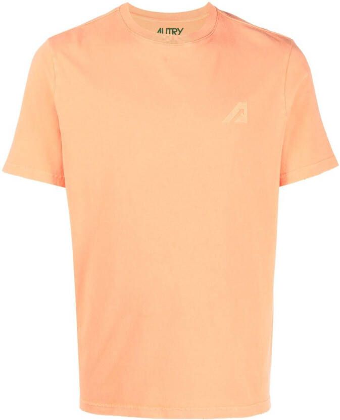 Autry T-shirt met logoprint Oranje