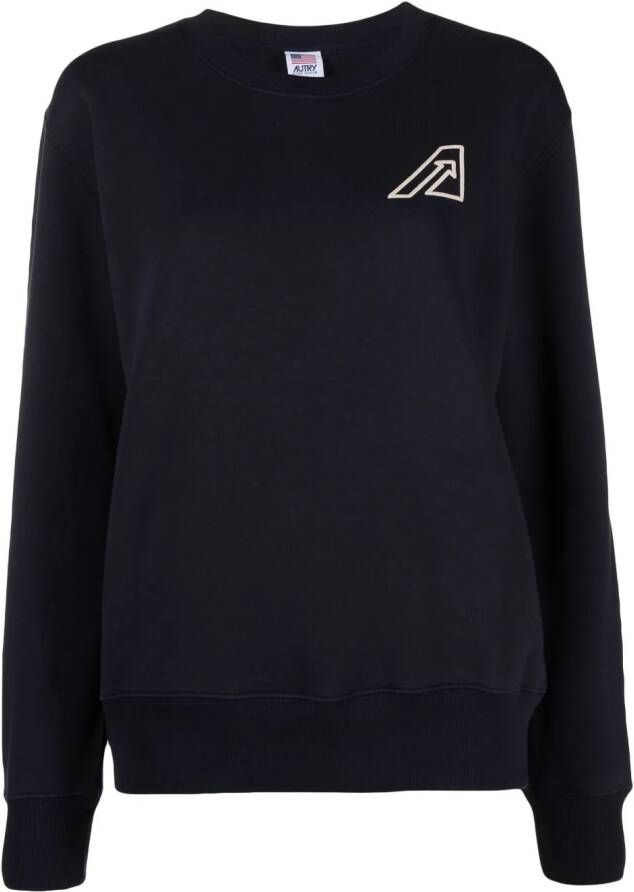 Autry Sweater met geborduurd logo Blauw