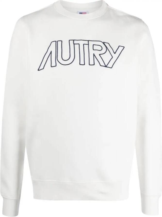 Autry Sweater met geborduurd logo Wit