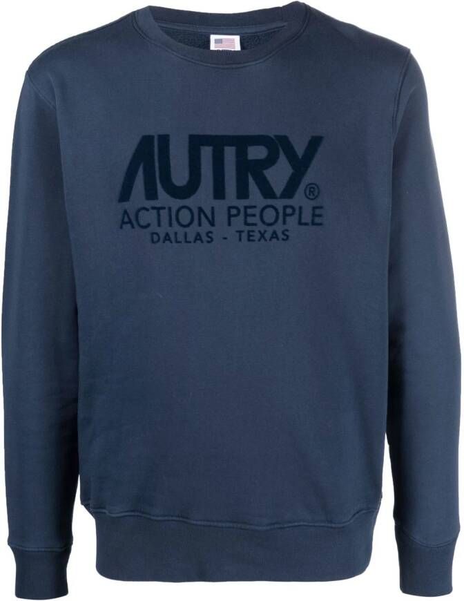 Autry Sweater met logo Blauw