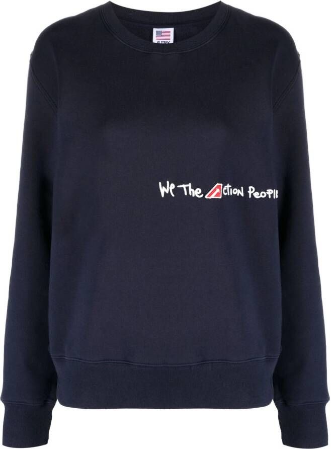 Autry Sweater met logoprint Blauw