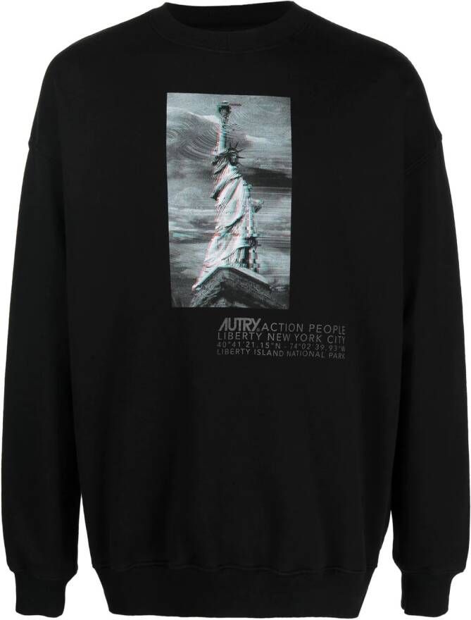 Autry Sweater met print Zwart