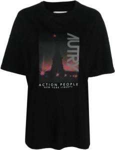 Autry T-shirt met grafische print Zwart